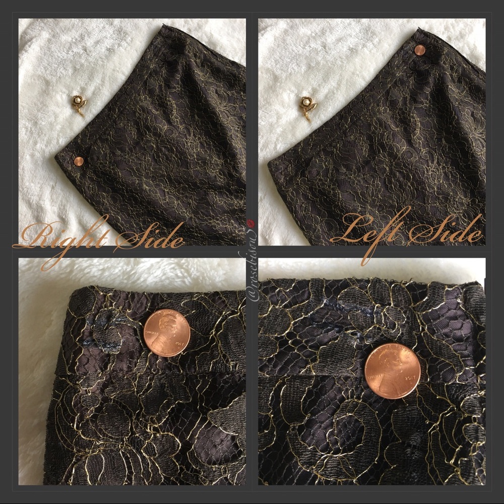 💋HP {BANANA REPUBLIC} Metallic Lace Pencil Skirt - Picture 6 of 8